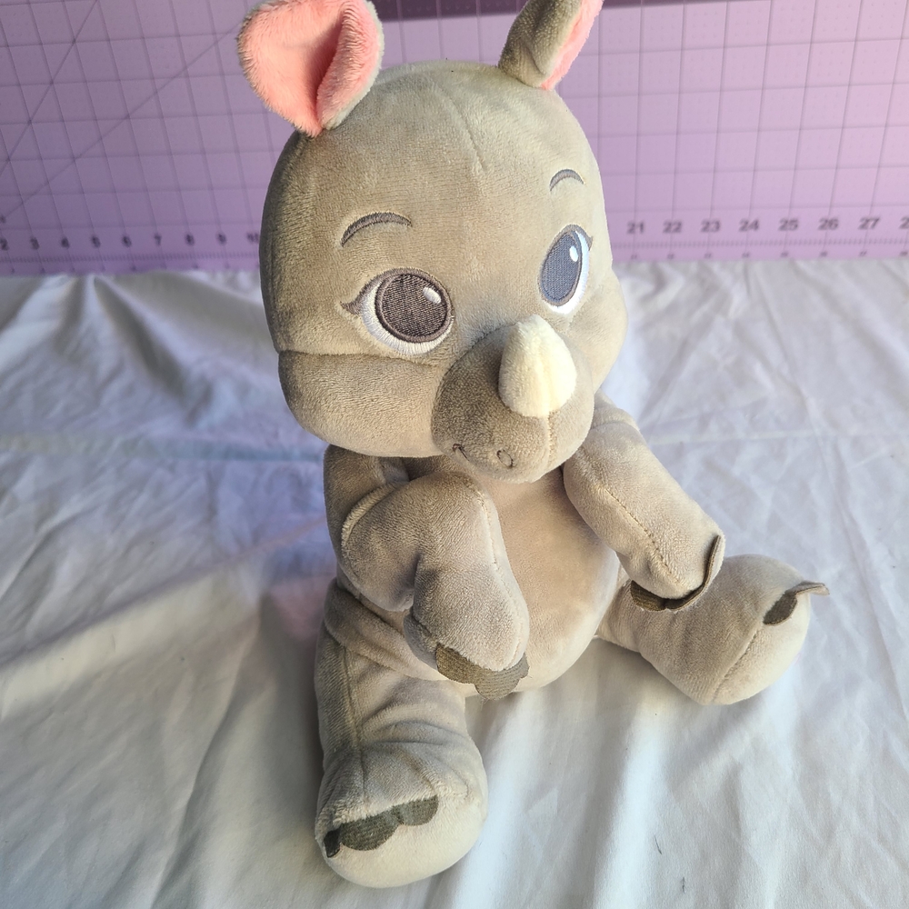 Disney Adorable Gray Plush Baby Rhino Toy
